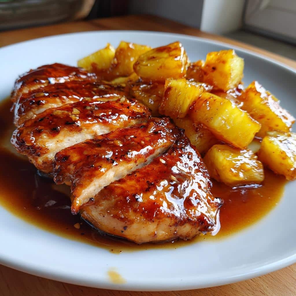 Air fryer teriyaki pineapple chicken breast