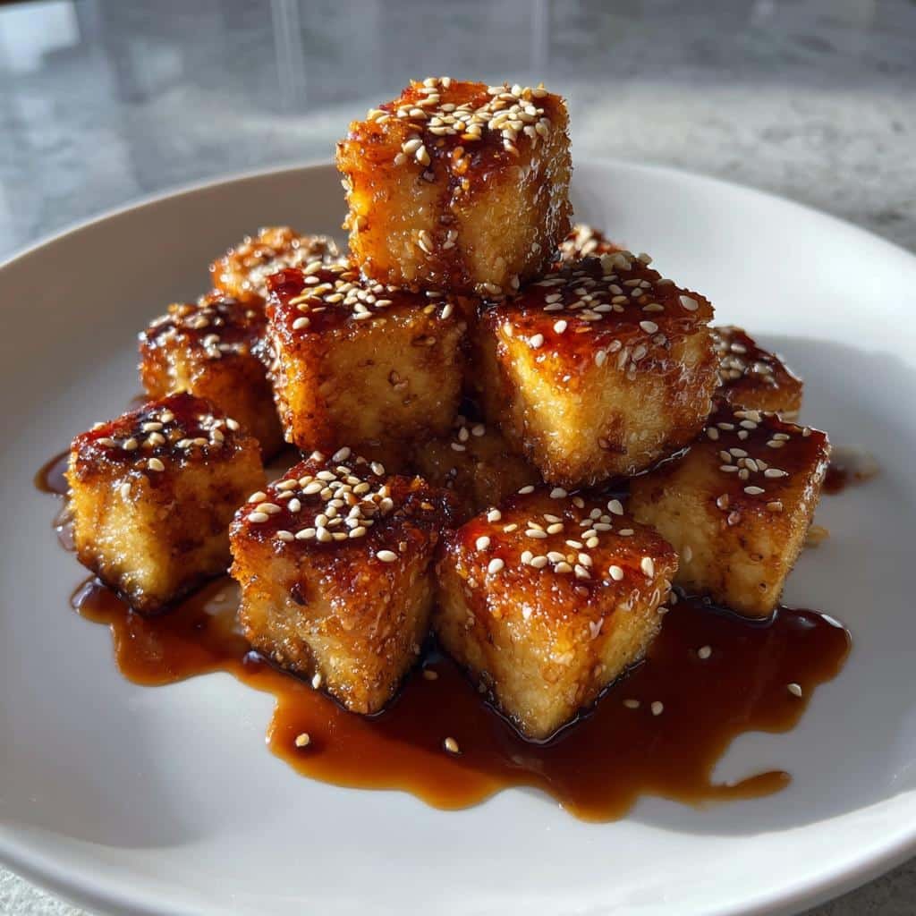 Air fryer teriyaki tofu bites - detail 1