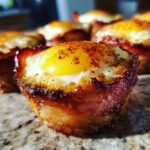 Air fryer turkey bacon egg cups