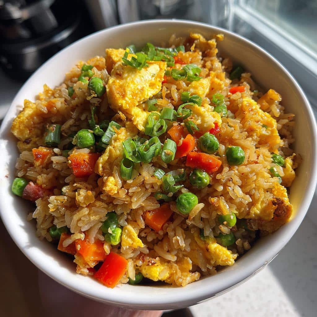 Air fryer veggie packed fried rice - detail 1