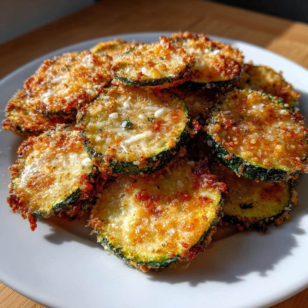 Air fryer zucchini parmesan chips - detail 1