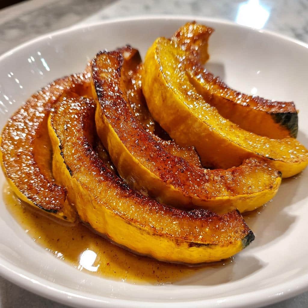 air fryer acorn squash with brown butter - detail 1