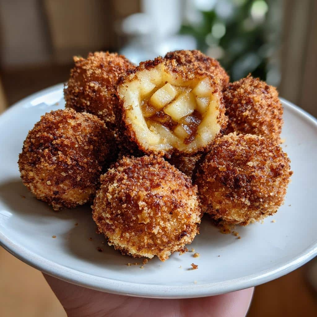 air fryer apple bombs - detail 1