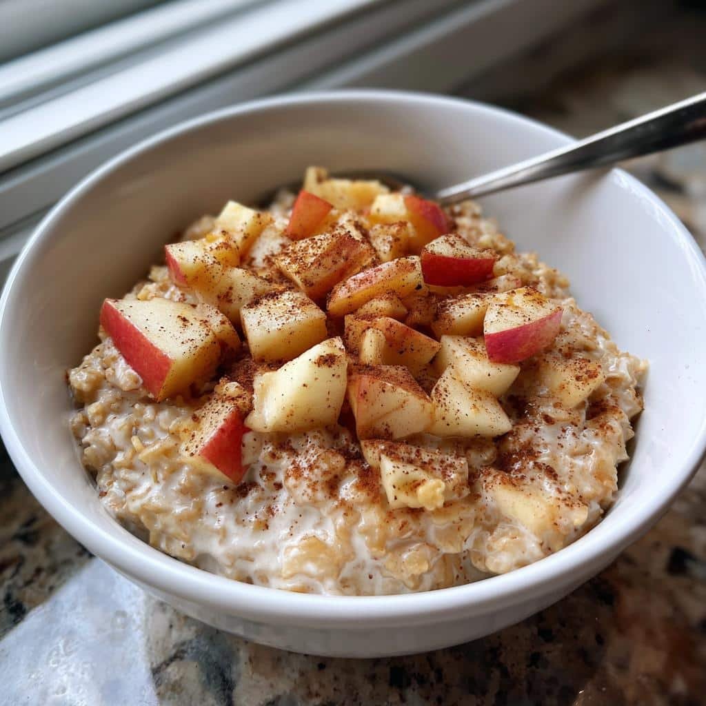 air fryer apple cinnamon oatmeal - detail 1