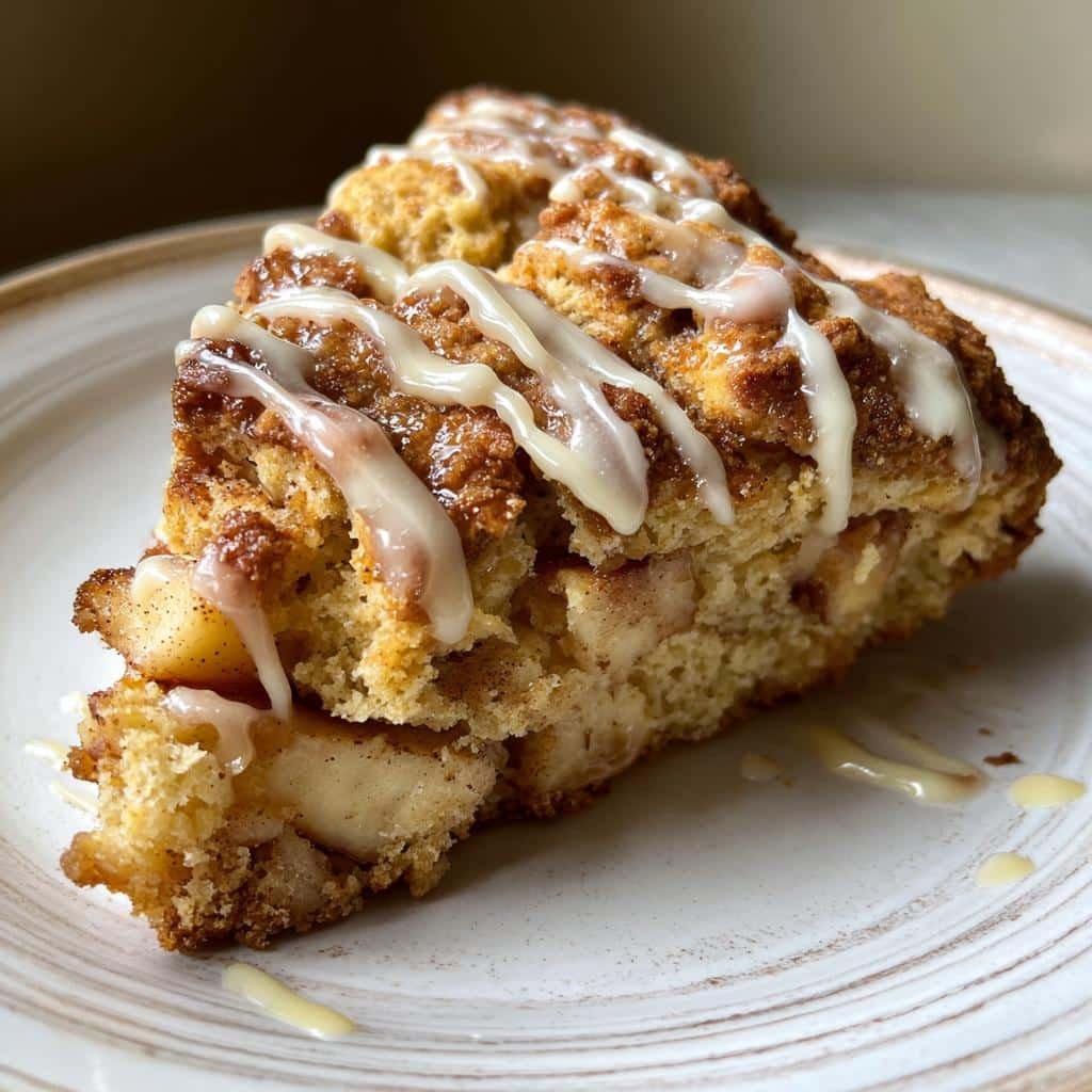 air fryer apple cinnamon scones - detail 1