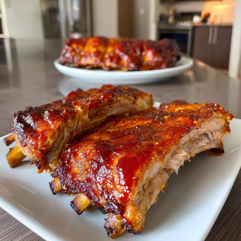 air fryer baby back ribs - detail 1