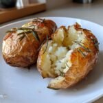 air fryer baked potatoes with rosemary
