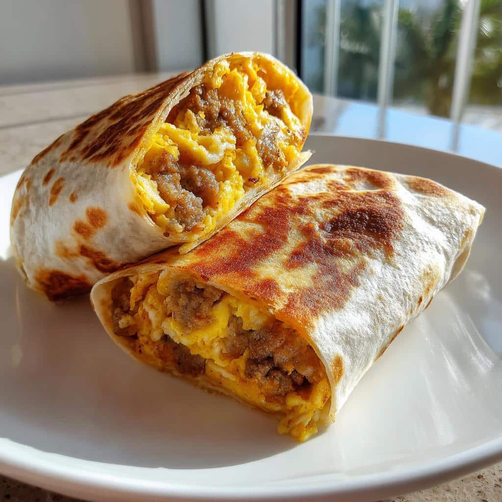 air fryer breakfast burritos