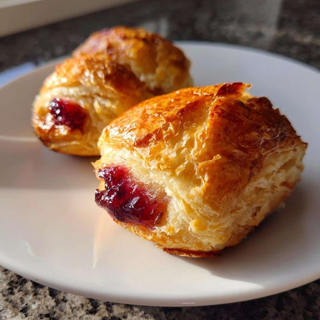 air fryer brie cranberry puffs - detail 1
