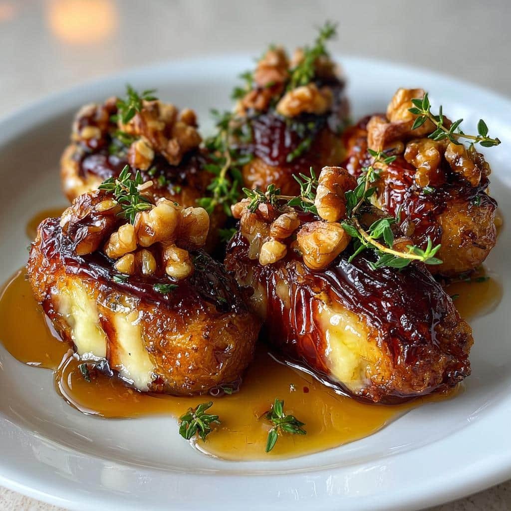 air fryer brie stuffed dates - detail 1