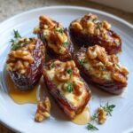 air fryer brie stuffed dates
