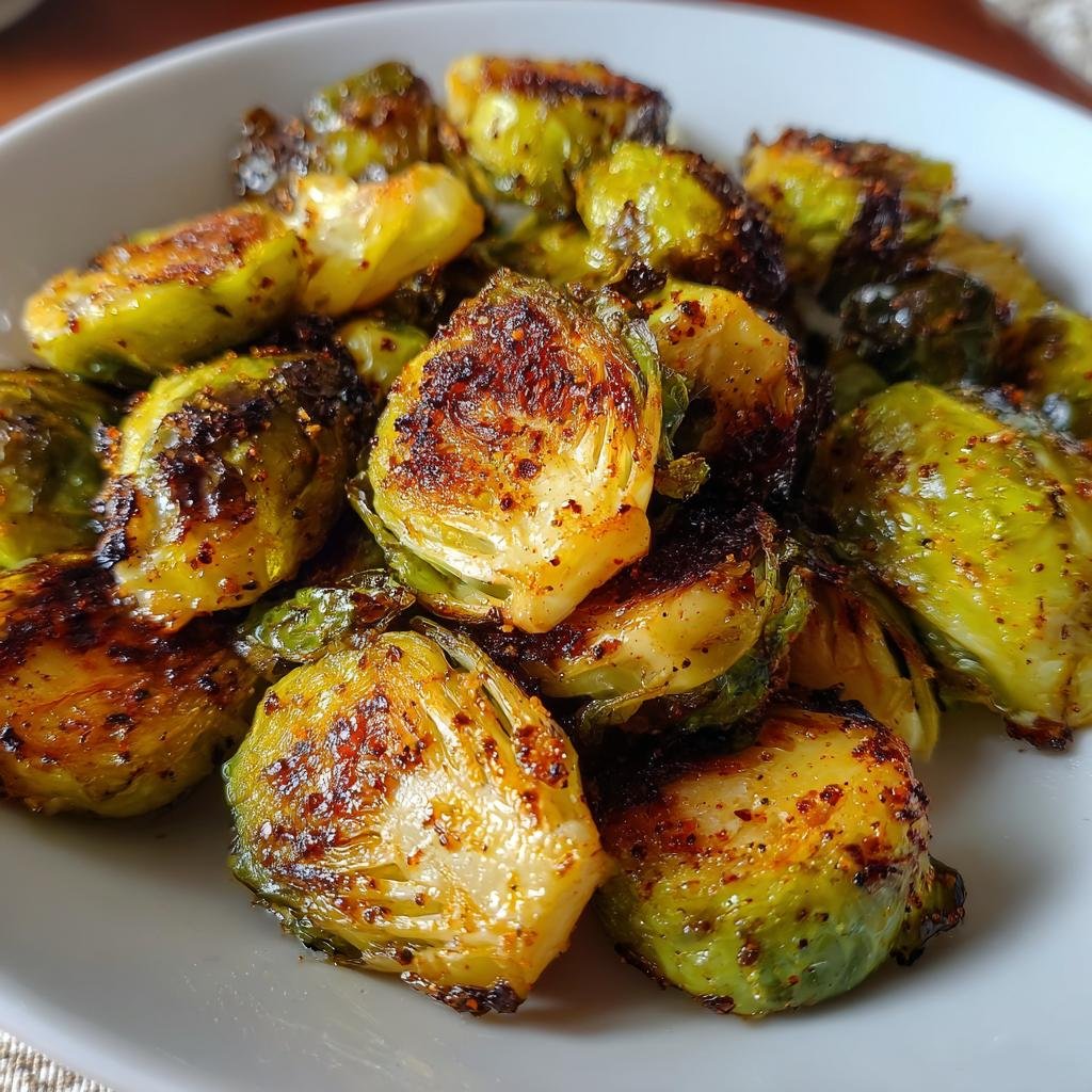 air fryer brussels sprouts - detail 1