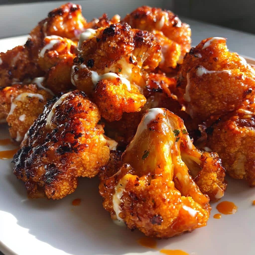 air fryer buffalo cauliflower