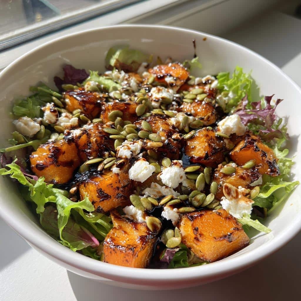 air fryer butternut squash salad