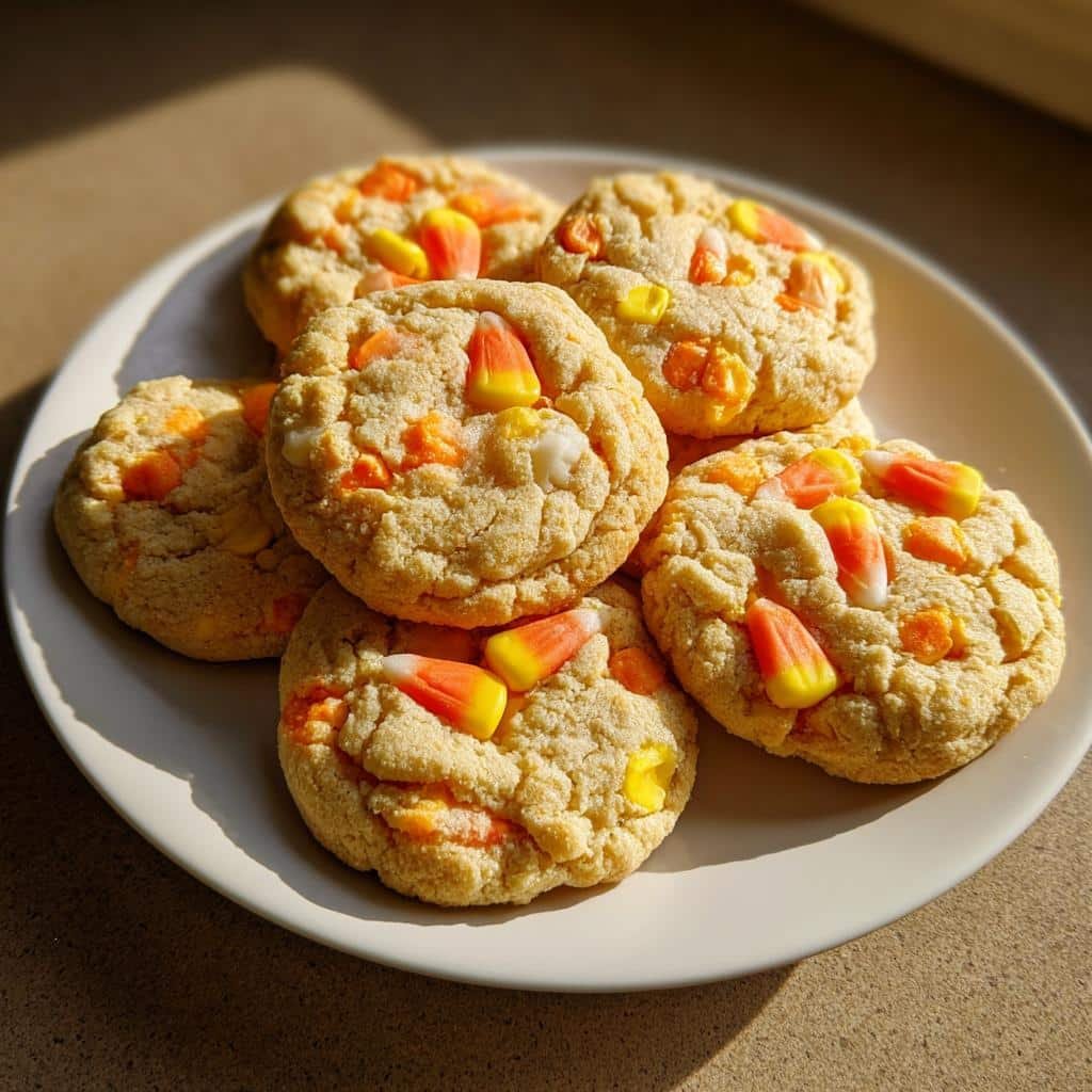 air fryer candy corn cookies - detail 1