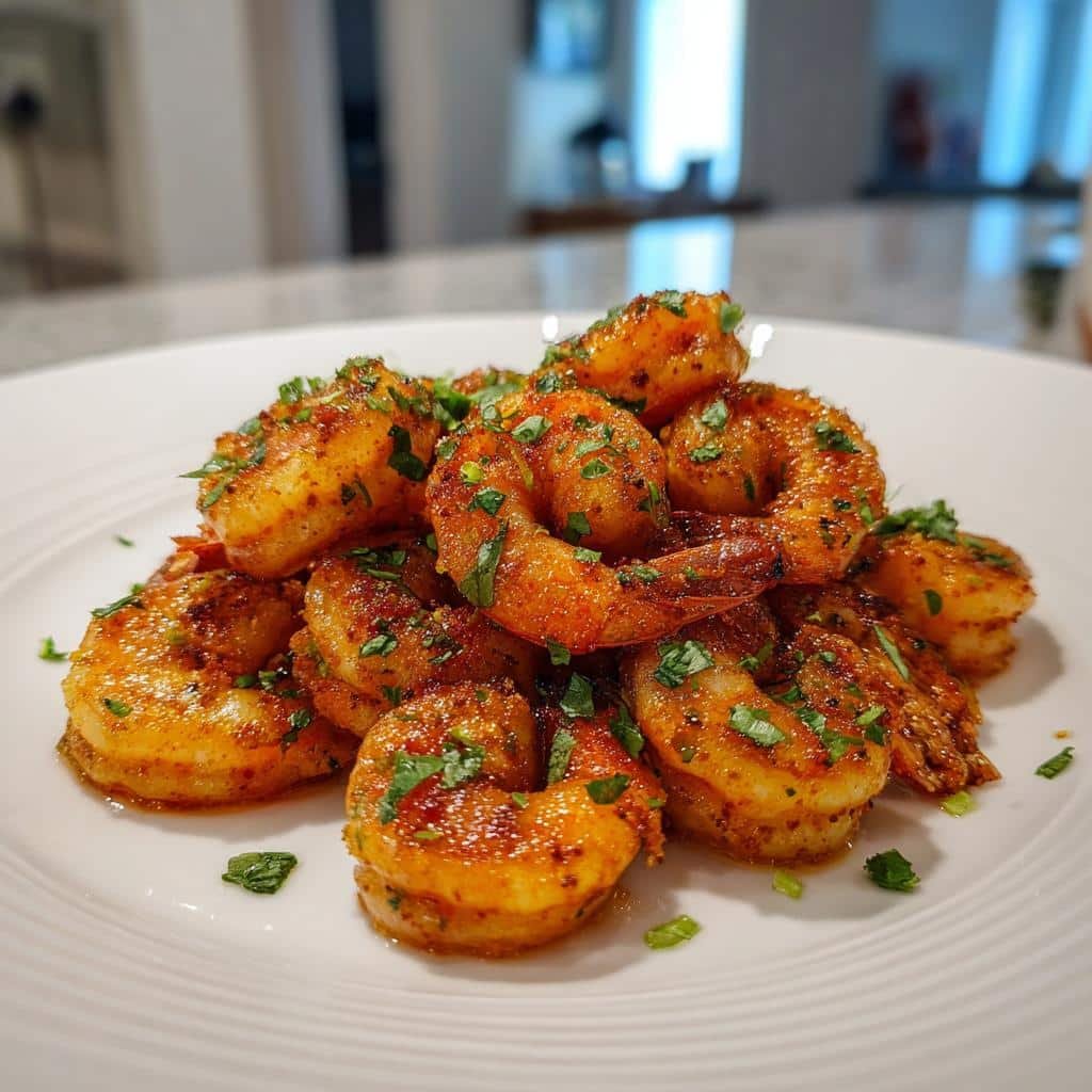 air fryer chili lime shrimp - detail 1