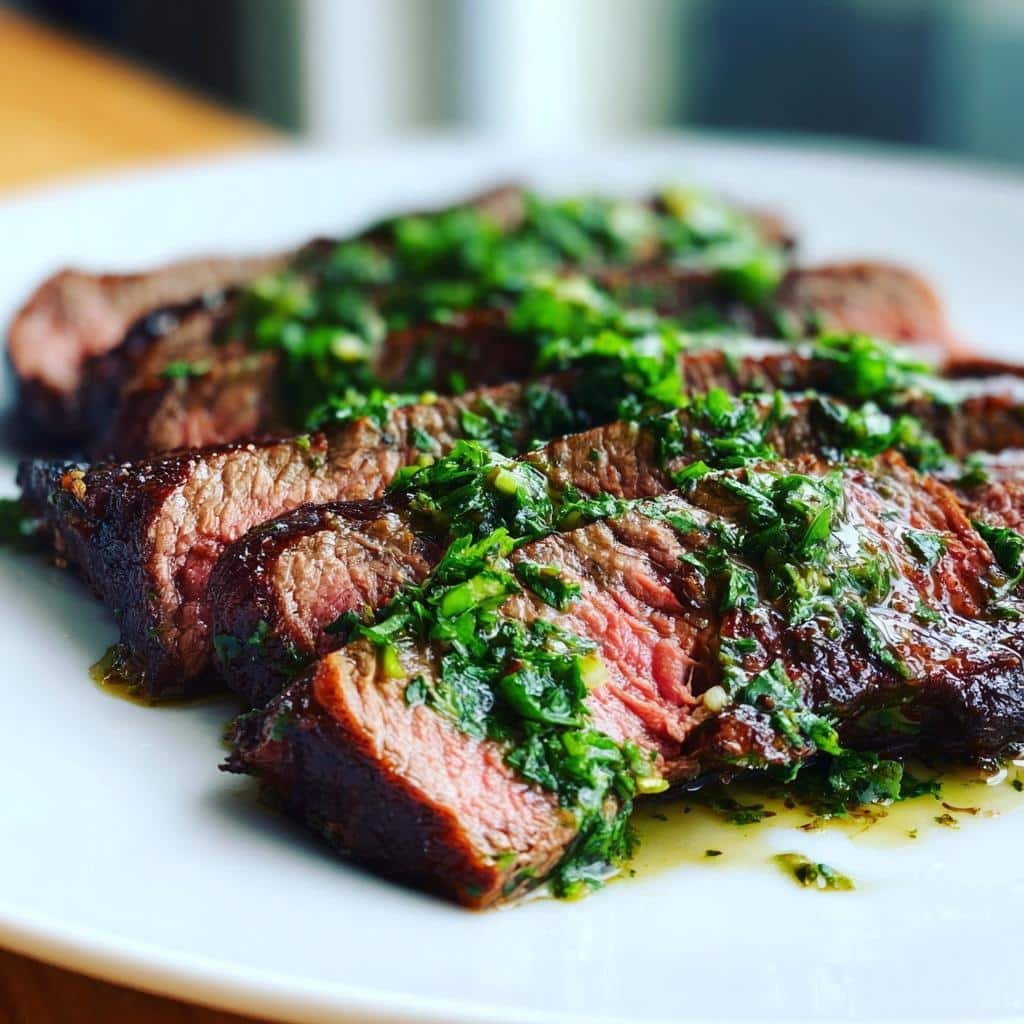 air fryer chimichurri steak