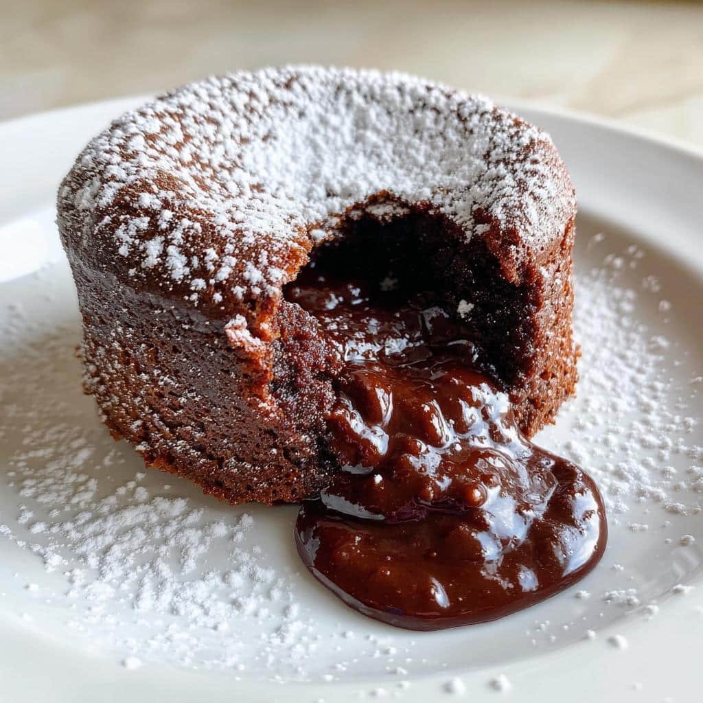 air fryer chocolate lava cakes
