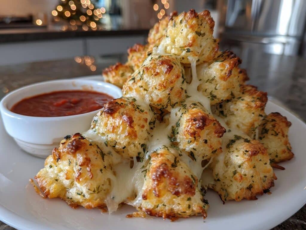 air fryer christmas tree pull apart bread