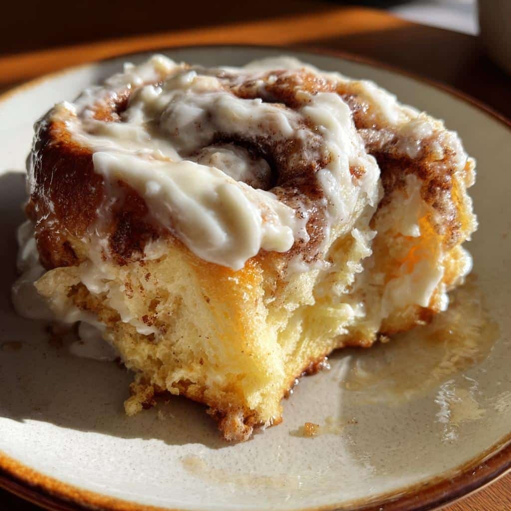 air fryer cinnamon rolls - detail 1