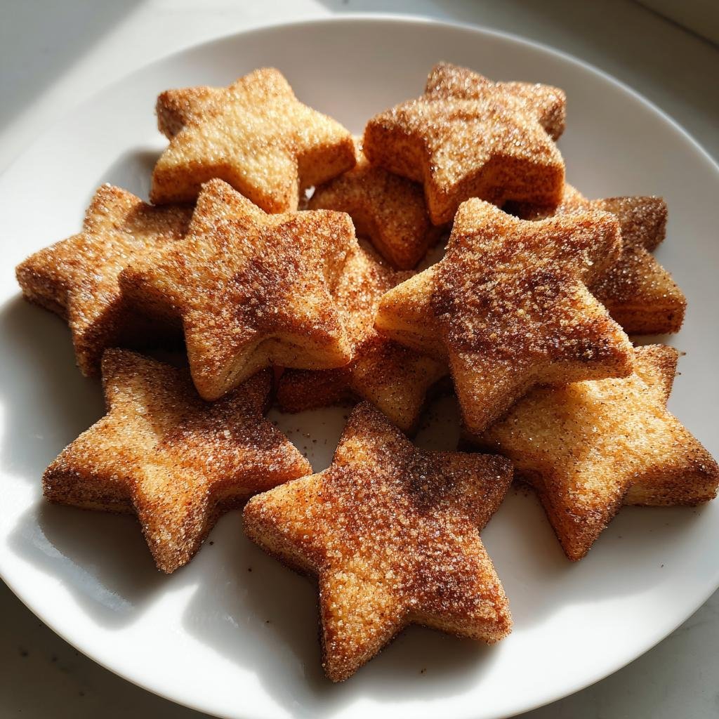 air fryer cinnamon star cookies - detail 1