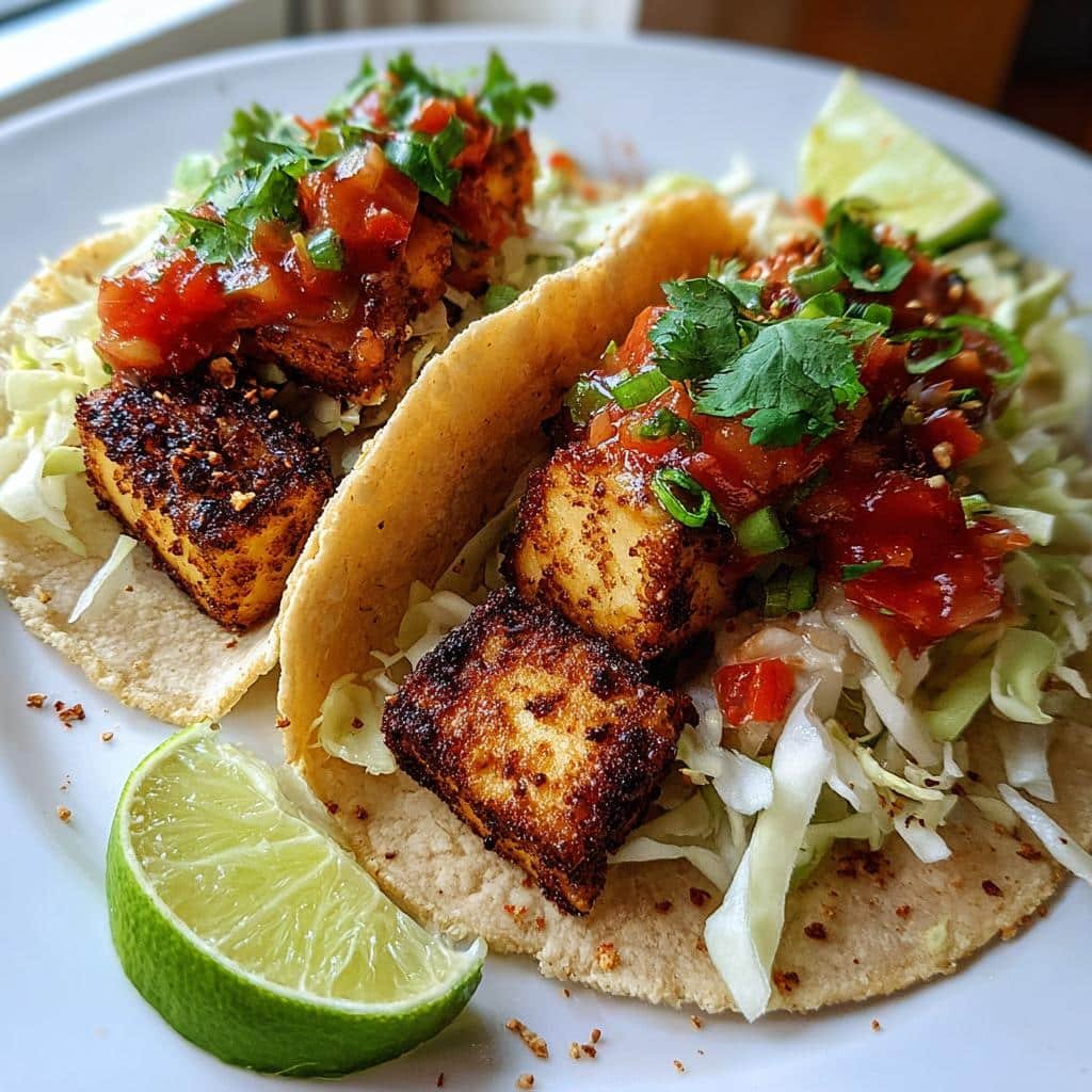 air fryer crispy tofu tacos