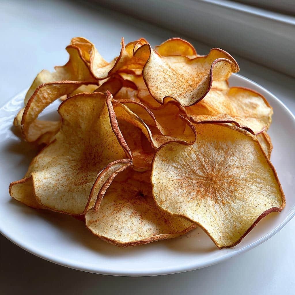air fryer dehydrated apples - detail 1