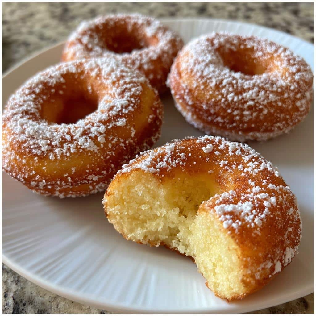 air fryer eggnog doughnuts - detail 1