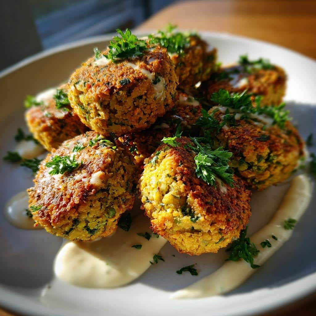 air fryer falafel - detail 1