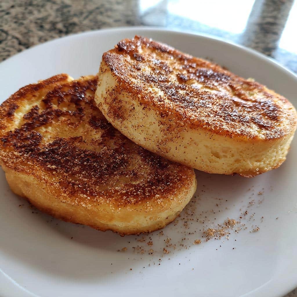 air fryer french toast crumpets - detail 1