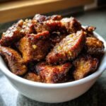 air fryer garlic butter steak bites