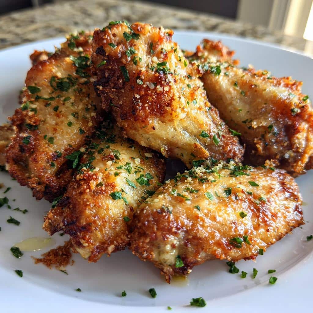 air fryer garlic parmesan wings