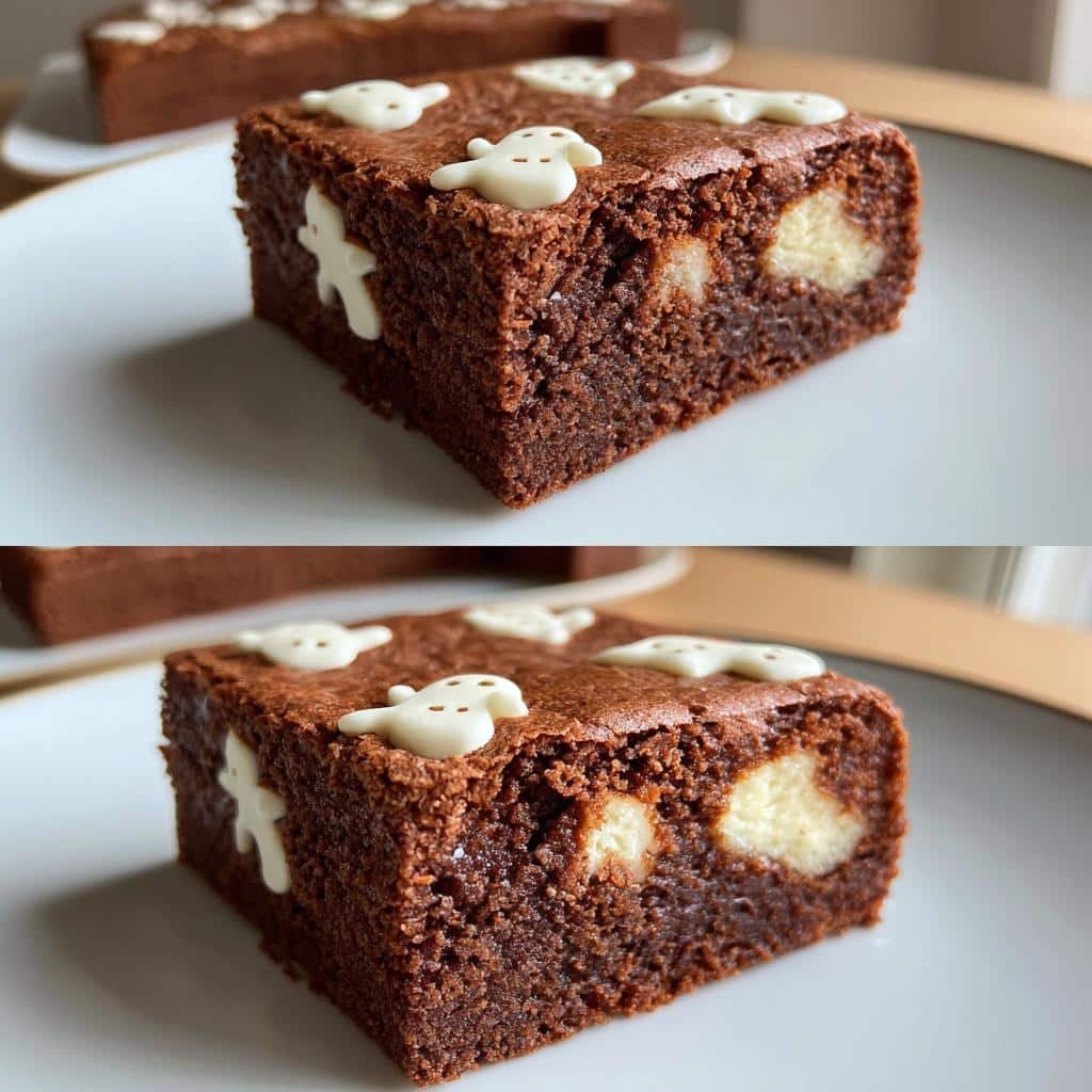air fryer ghost brownies - detail 1