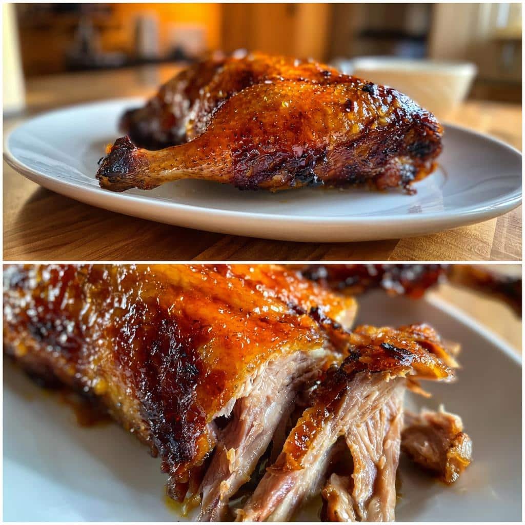 air fryer goose with orange glaze - detail 1