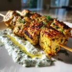 air fryer greek chicken skewers