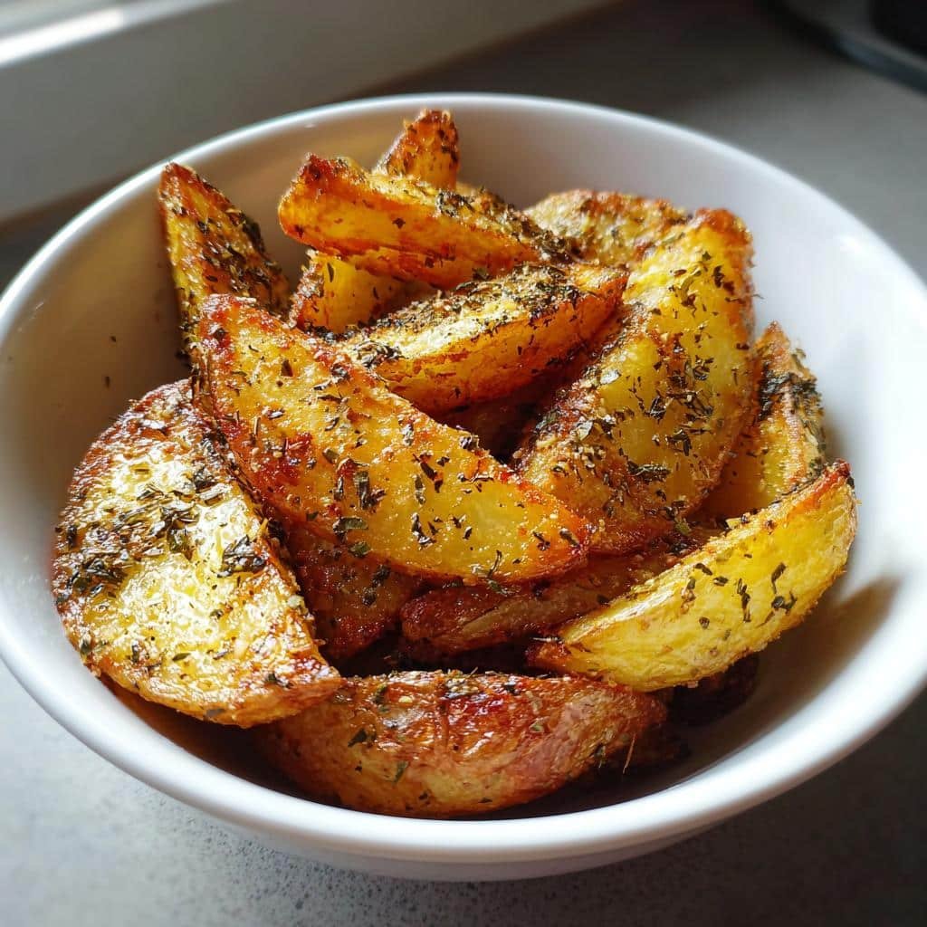 air fryer greek lemon potatoes