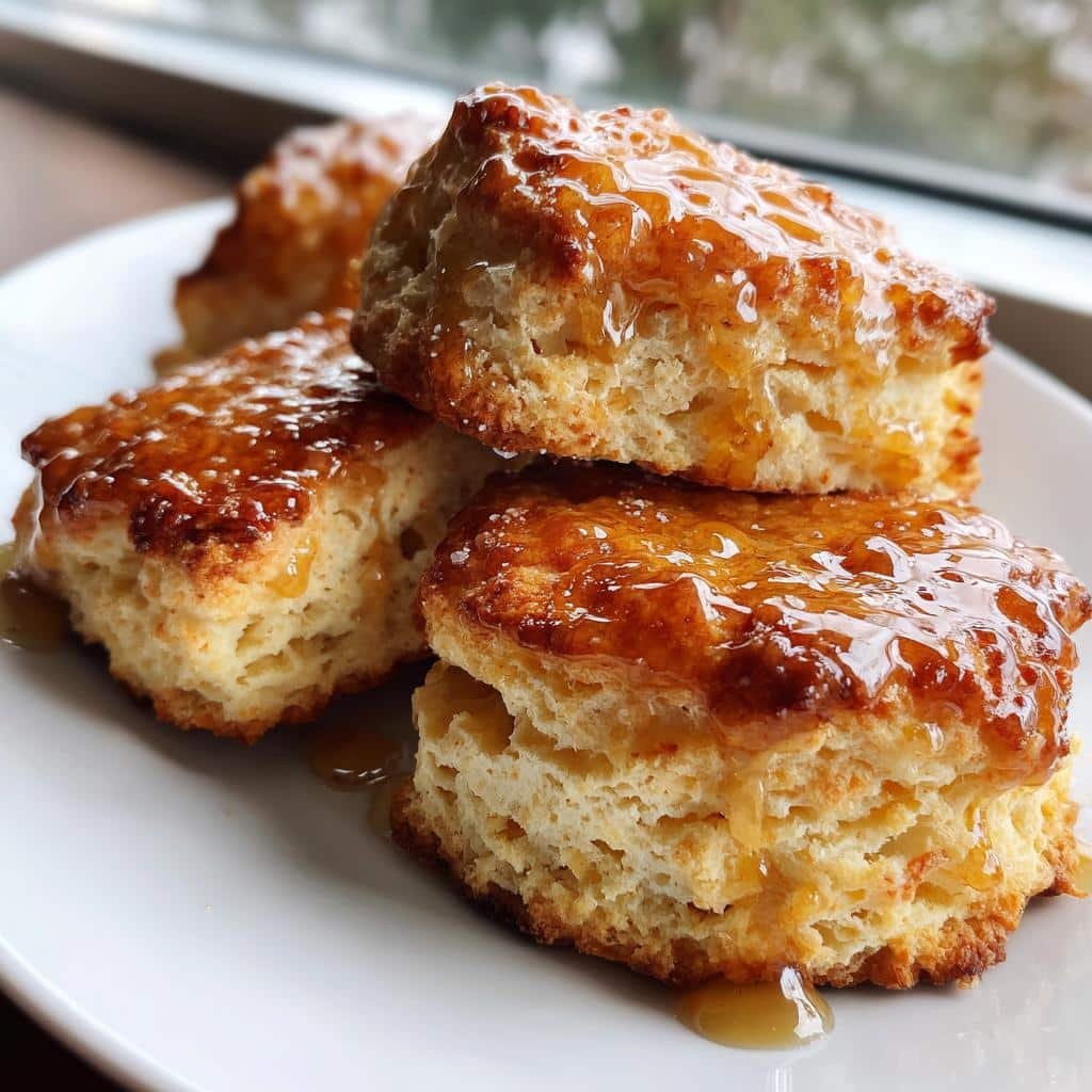 air fryer honey butter biscuits - detail 1