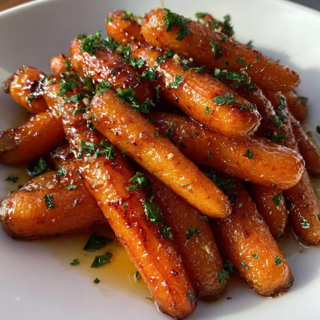 air fryer honey glazed carrots - detail 1
