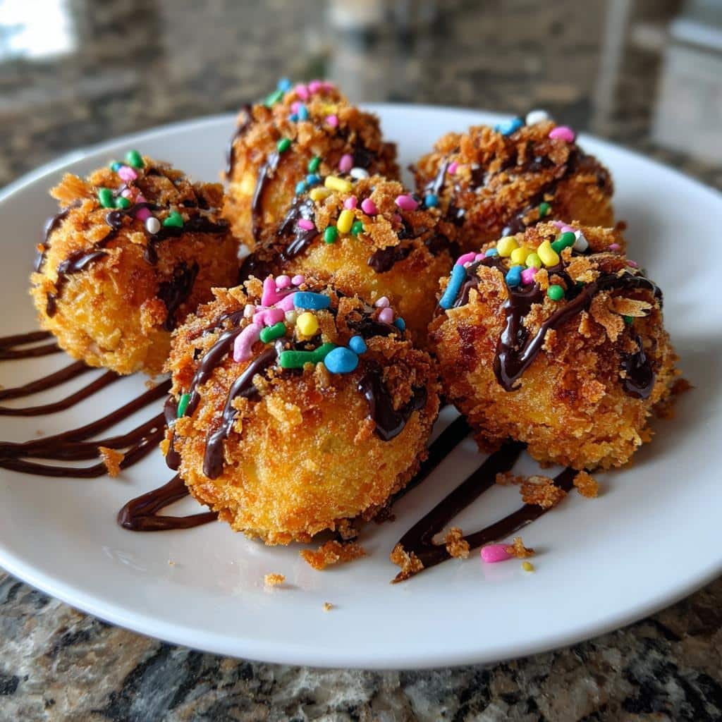 air fryer ice cream balls - detail 1