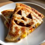air fryer jack o lantern quesadilla