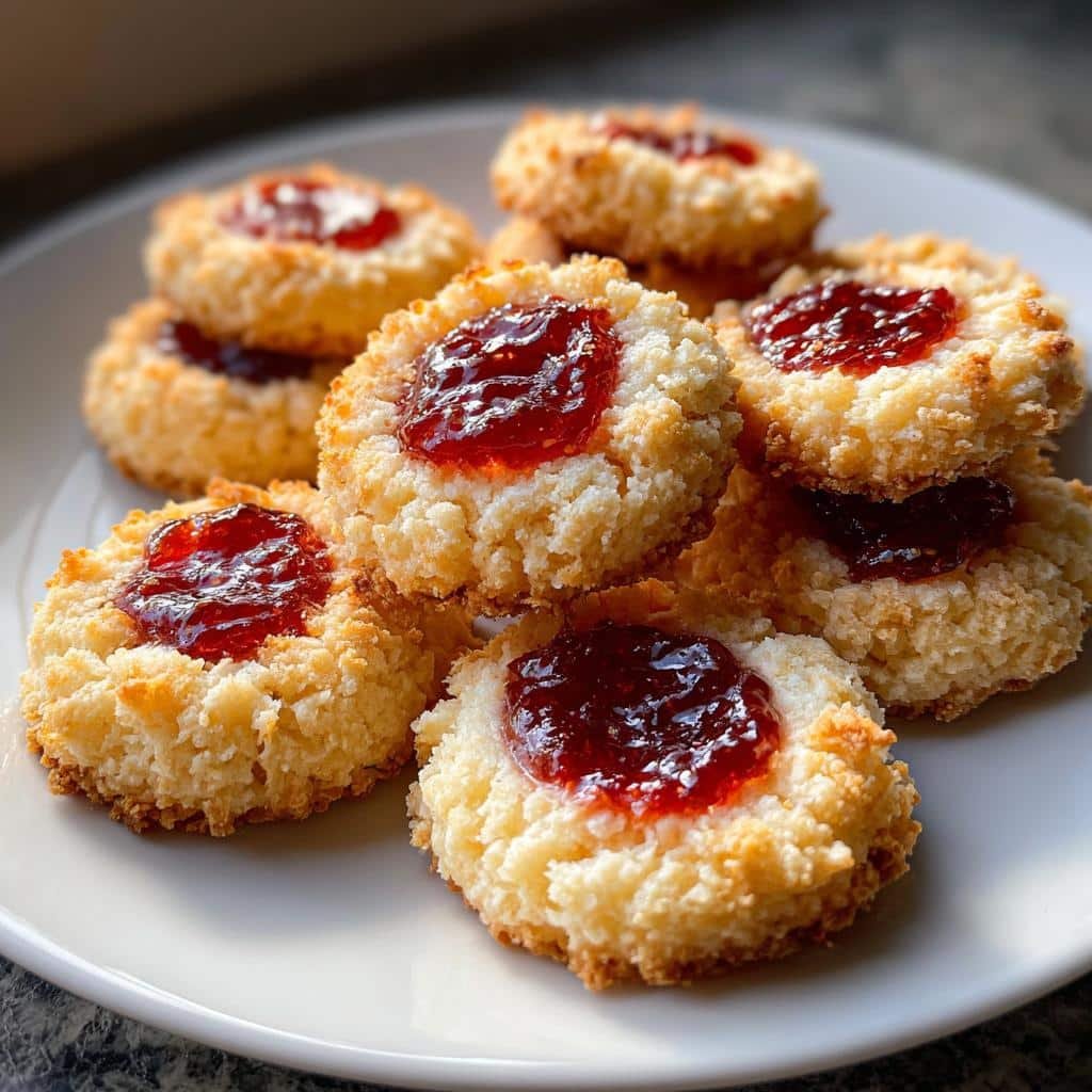 air fryer jam thumbprint cookies