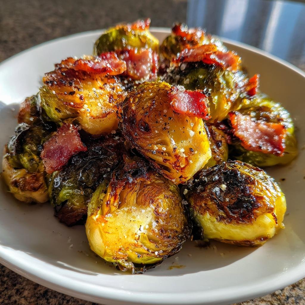air fryer maple bacon brussels sprouts