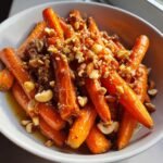 air fryer maple hazelnut carrots