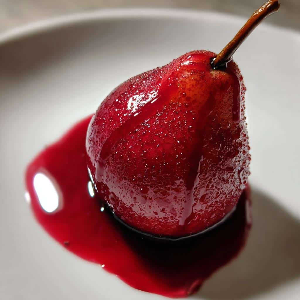 air fryer mulled wine poached pears