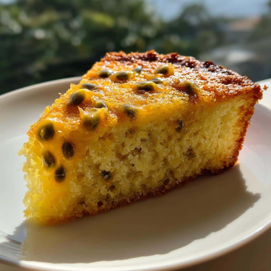 air fryer passionfruit buttermilk cake - detail 1