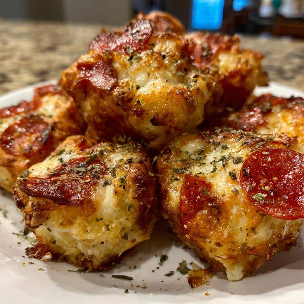 air fryer pepperoni pizza bites - detail 1