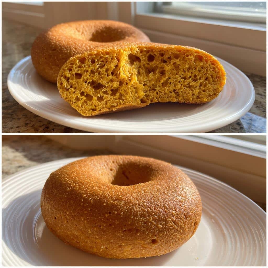 air fryer pumpkin bagels