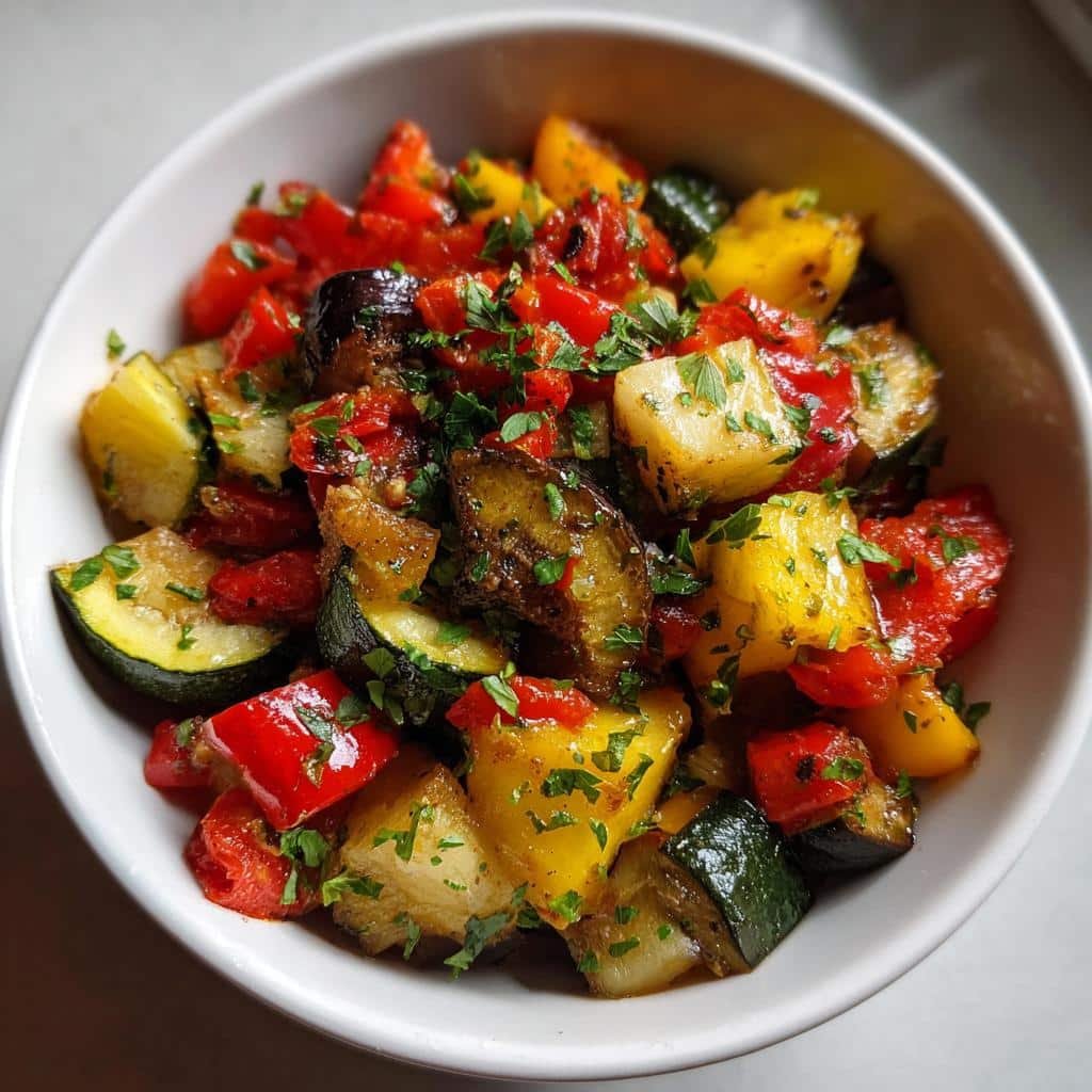 air fryer ratatouille - detail 1