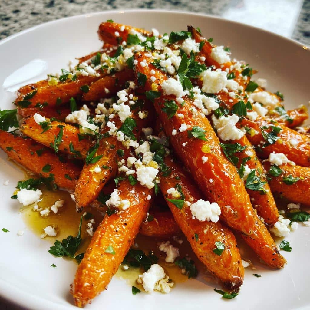 air fryer roasted carrot salad - detail 1