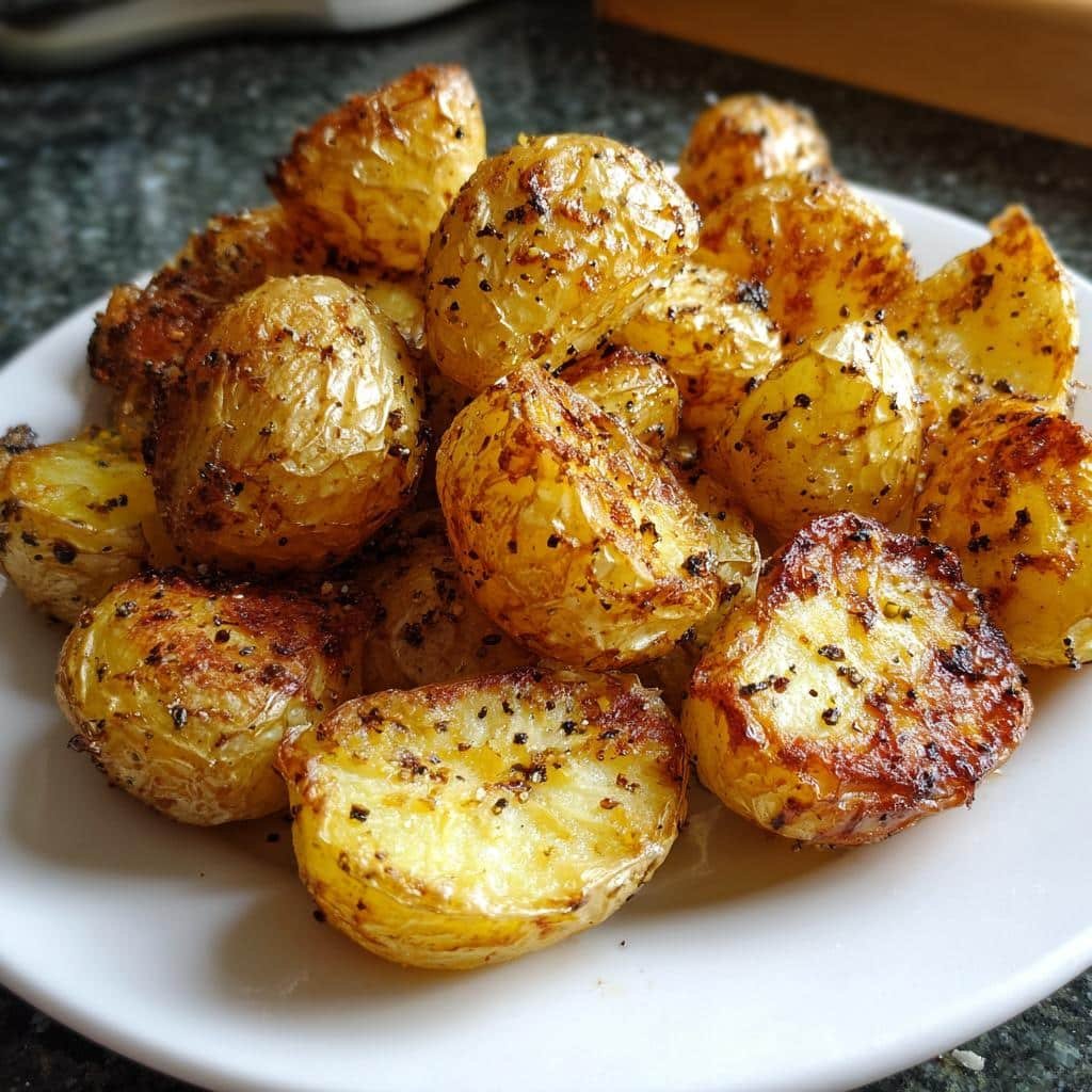 air fryer salt and vinegar potatoes - detail 1